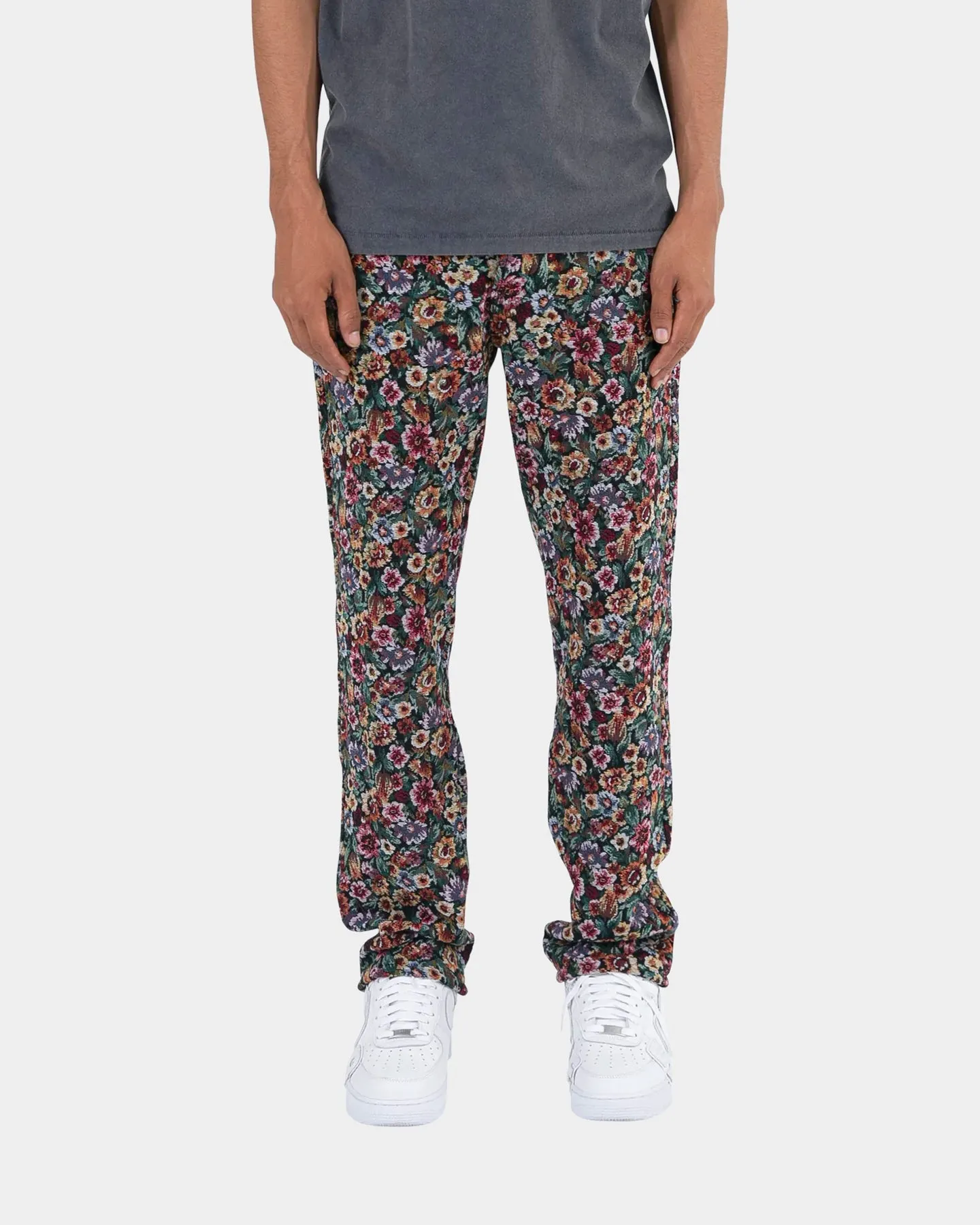 MNML V121 Floral Baggy Denim Jeans Multi