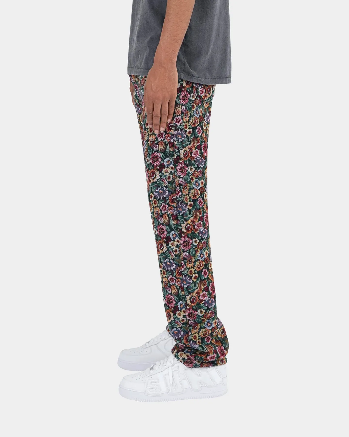 MNML V121 Floral Baggy Denim Jeans Multi