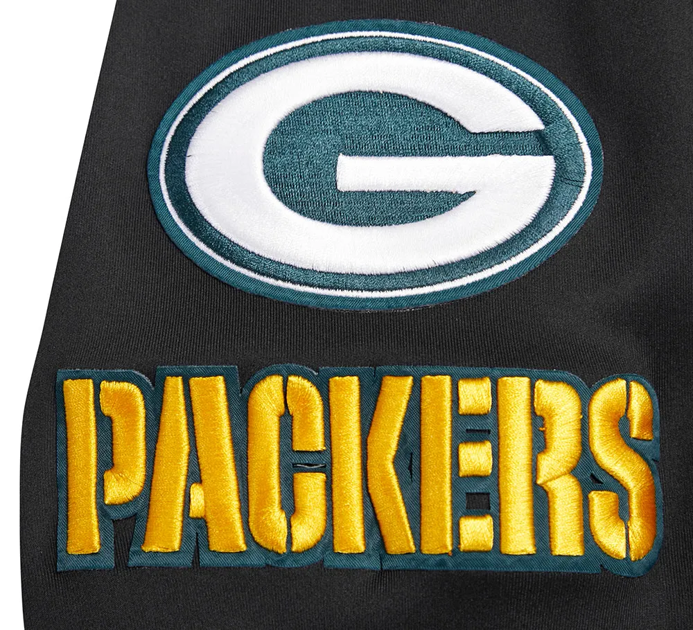 NFL GREEN BAY PACKERS CLASSIC MEN'S DK TRACK JACKET (BLACK)