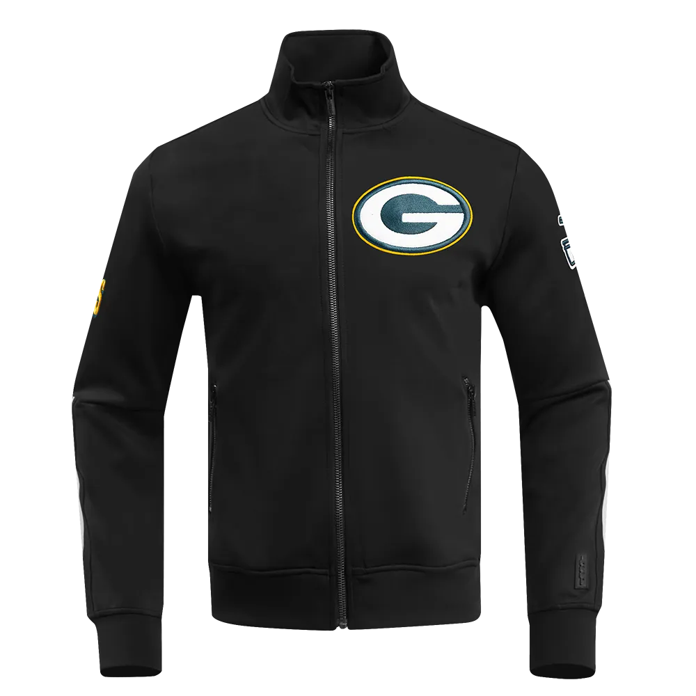 NFL GREEN BAY PACKERS CLASSIC MEN'S DK TRACK JACKET (BLACK)