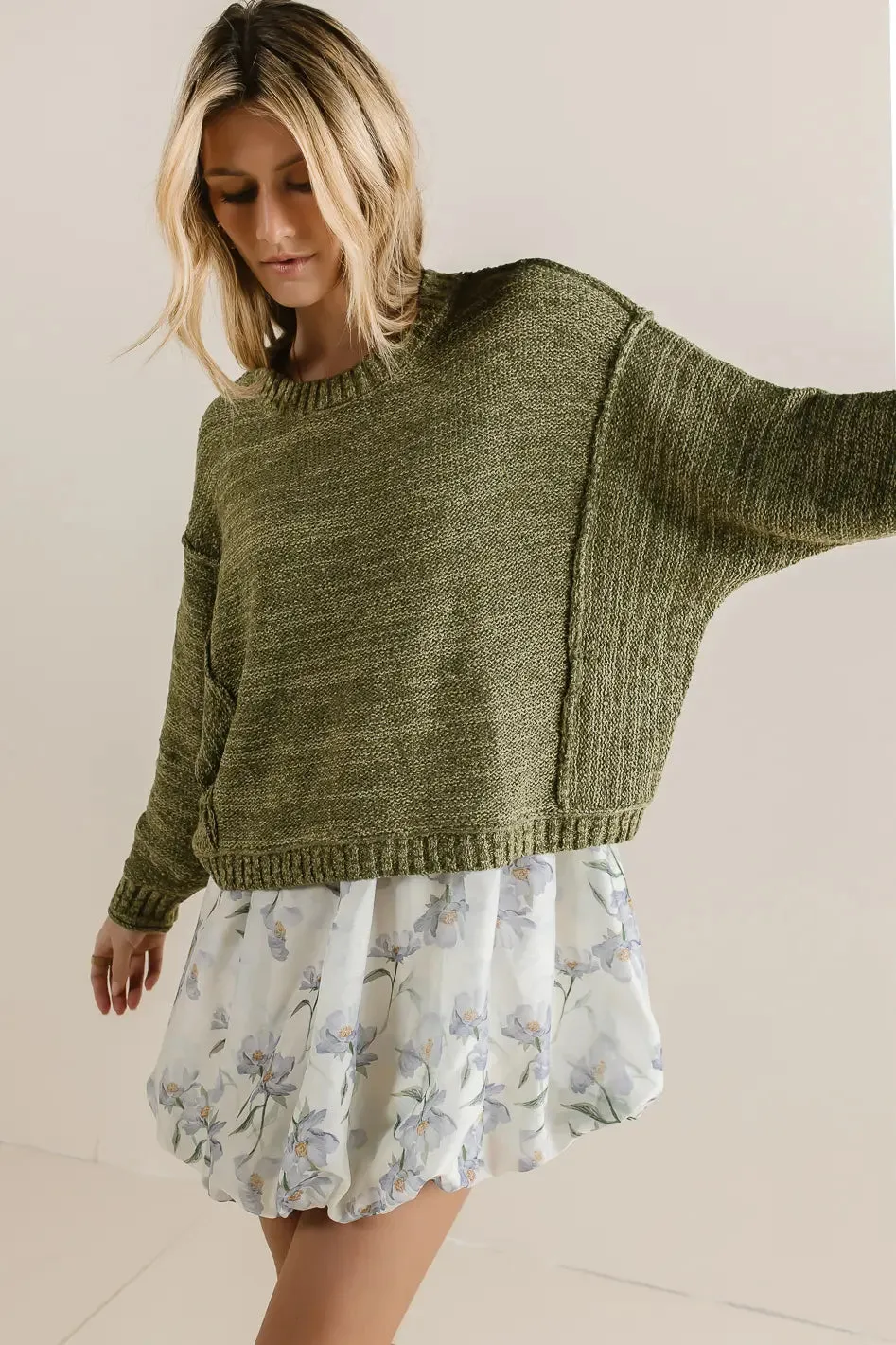 Nicole Knit Sweater in Olive