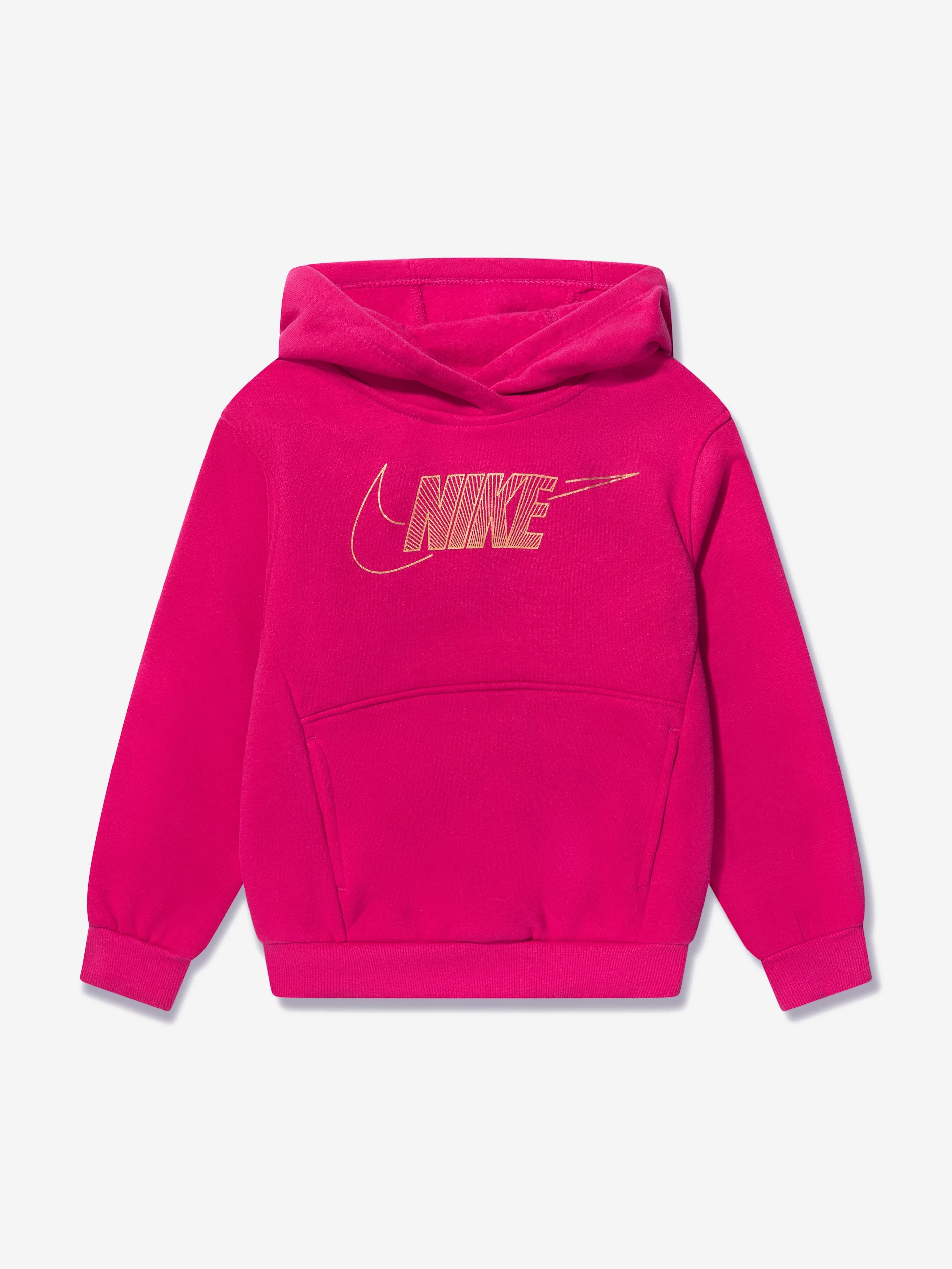 Nike Girls NSW Club Fleece Hoodie in Pink