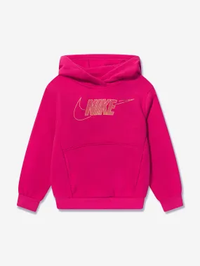 Nike Girls NSW Club Fleece Hoodie in Pink