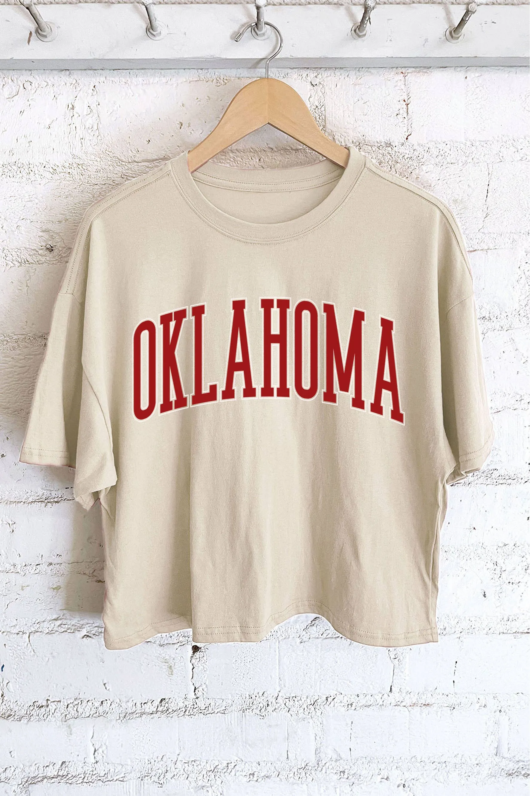 OKLAHOMA PUFF GRAPHIC LONG CROP TOP