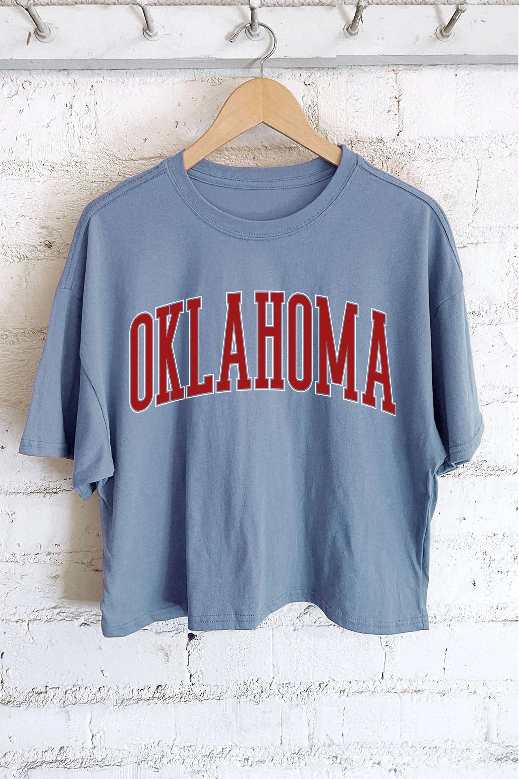 OKLAHOMA PUFF GRAPHIC LONG CROP TOP