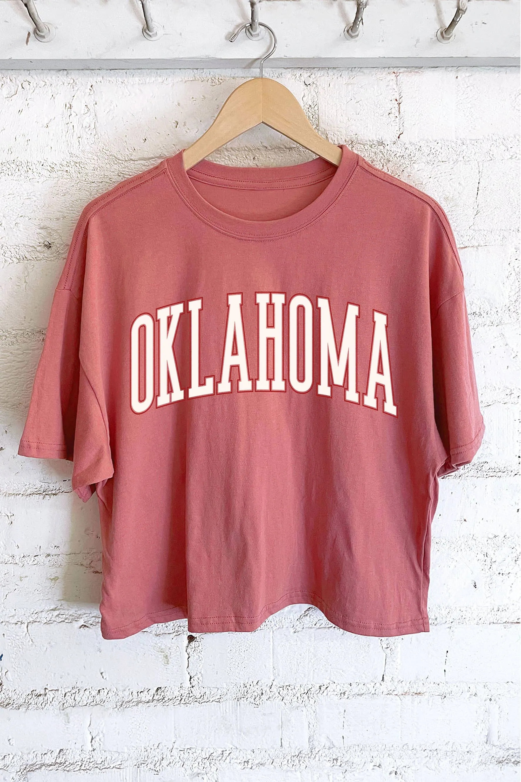 OKLAHOMA PUFF GRAPHIC LONG CROP TOP