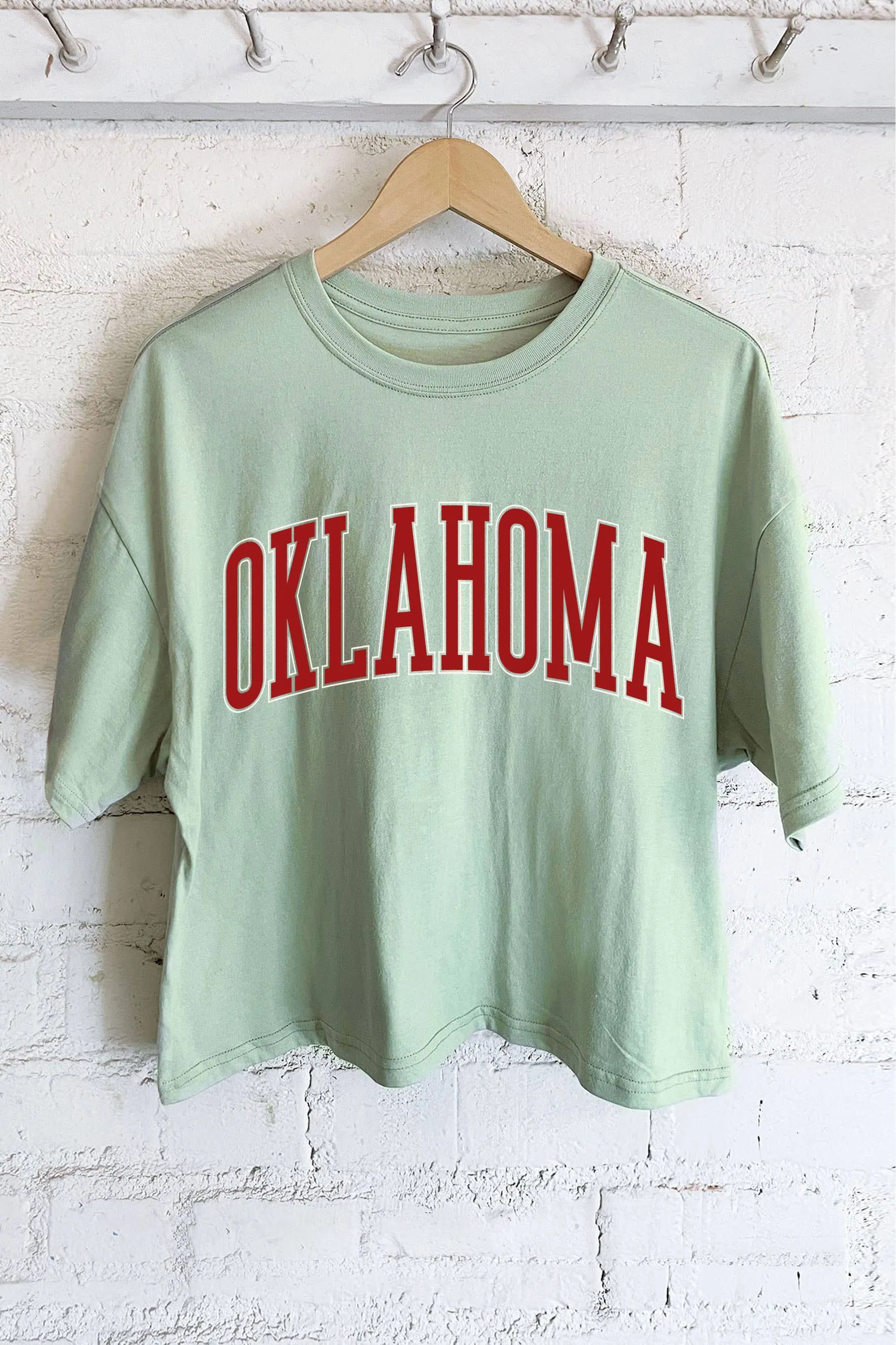 OKLAHOMA PUFF GRAPHIC LONG CROP TOP