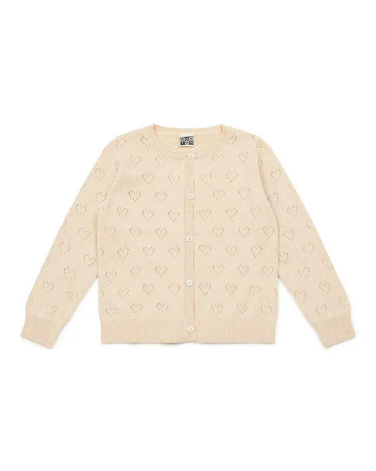 Openwork Hearts Cardigan - Bonton sp24