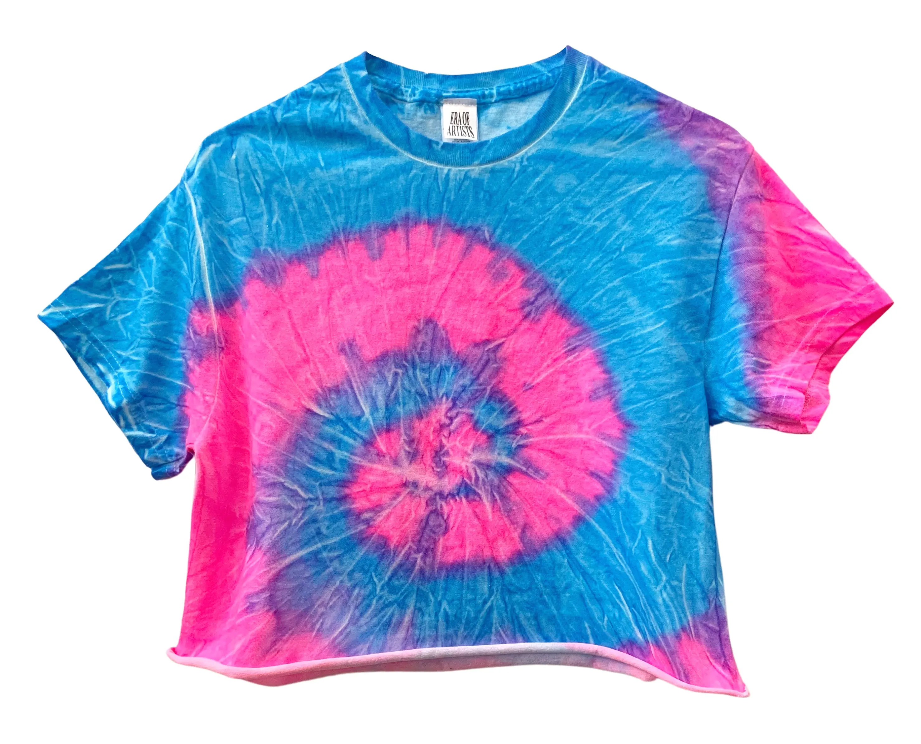 Paradise Neon Tie-Dye Unisex Cropped Tee