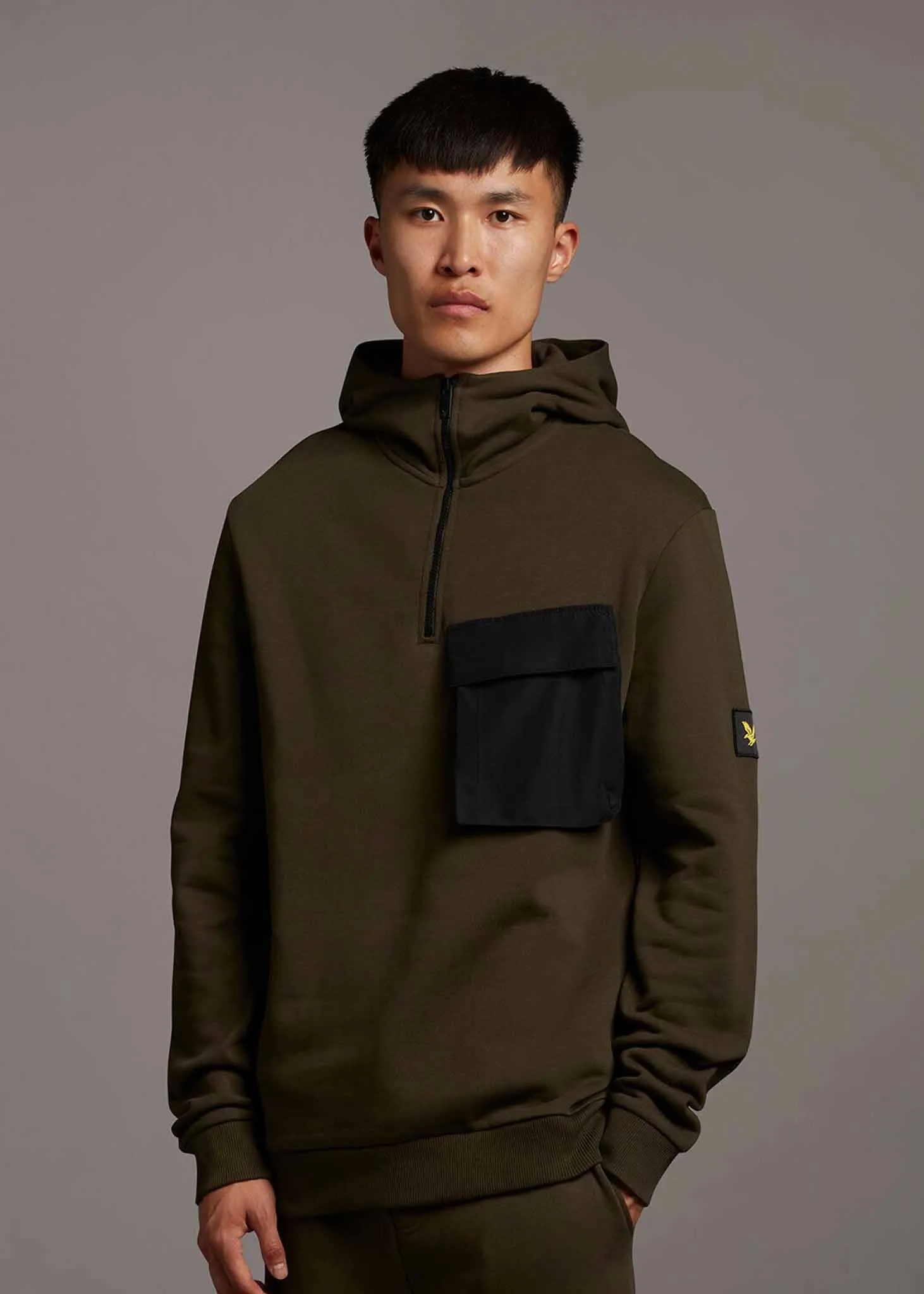 Pocket hoodie - olive