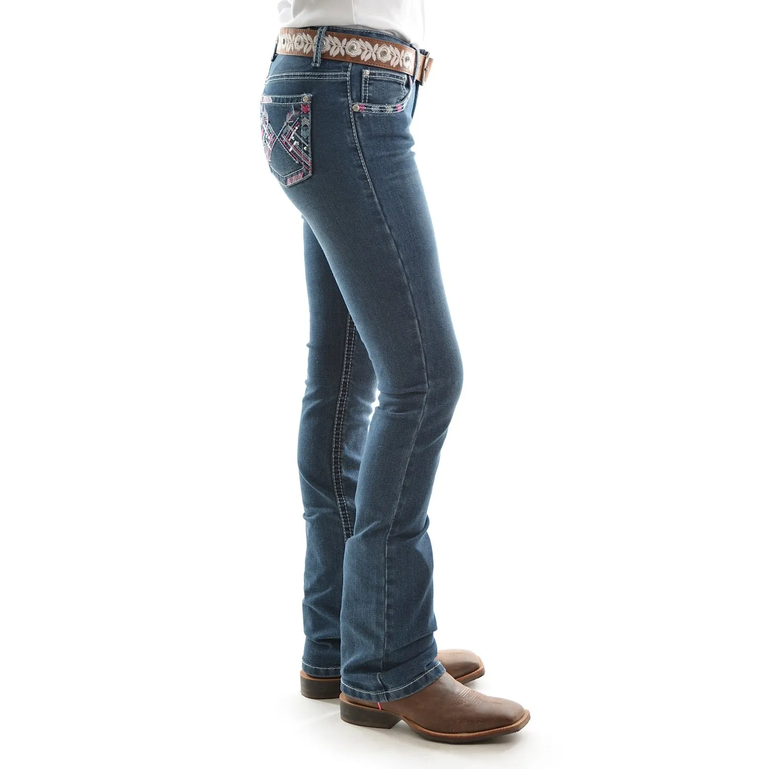 Pure Western Women's Winona Boot Cut Jean 34" Leg Twilight