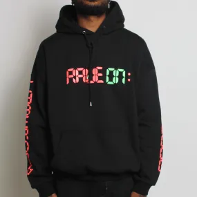 RAVE ON OVERSIZED HOODIE BLACK