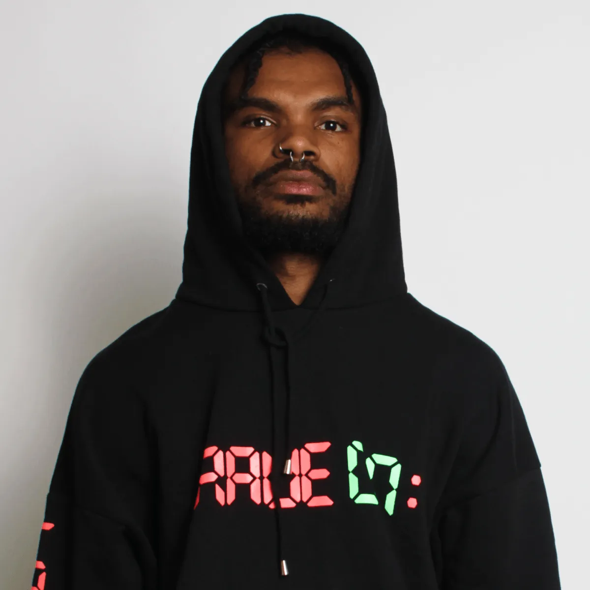 RAVE ON OVERSIZED HOODIE BLACK