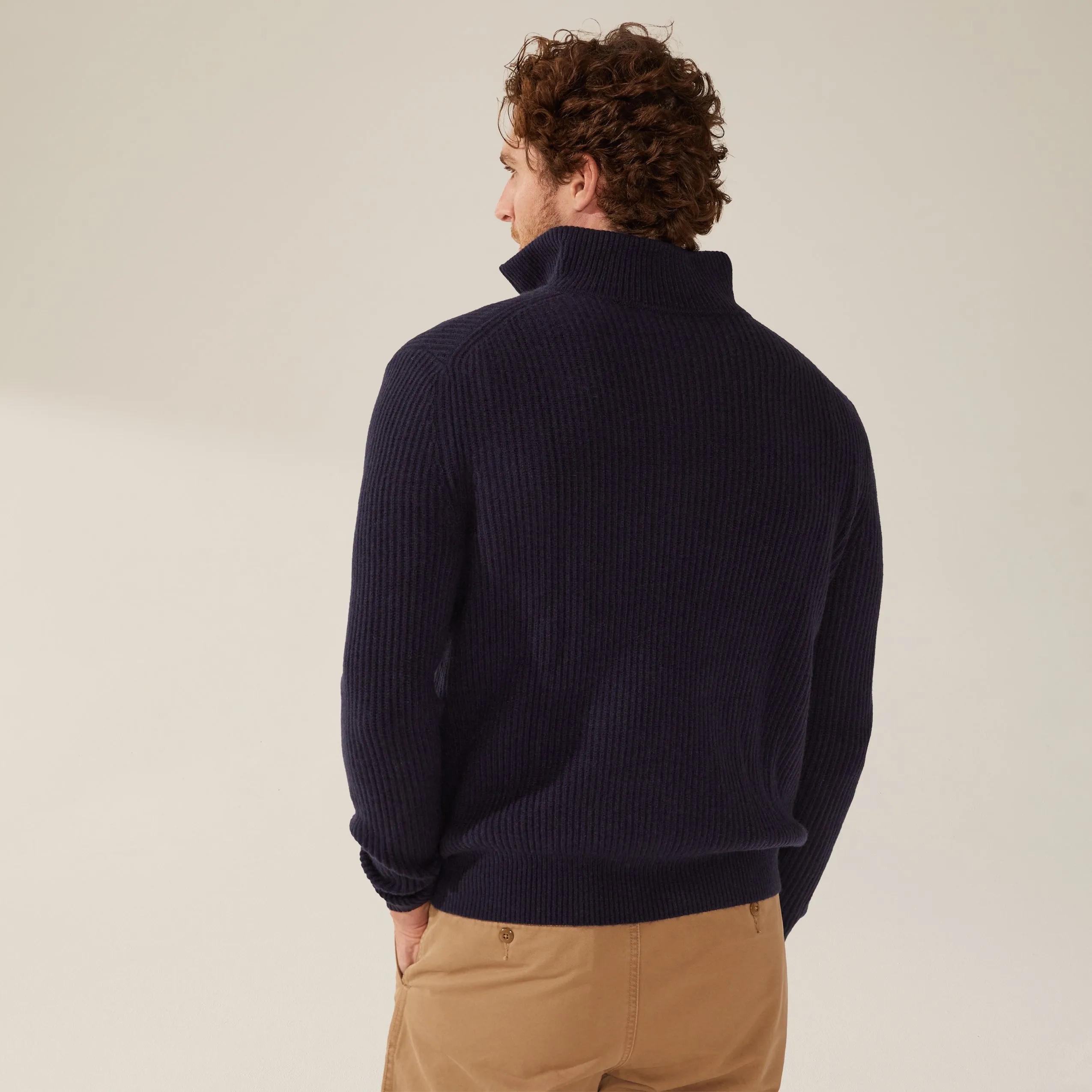 Shane Chunky Cashmere Quarter Zip Pullover