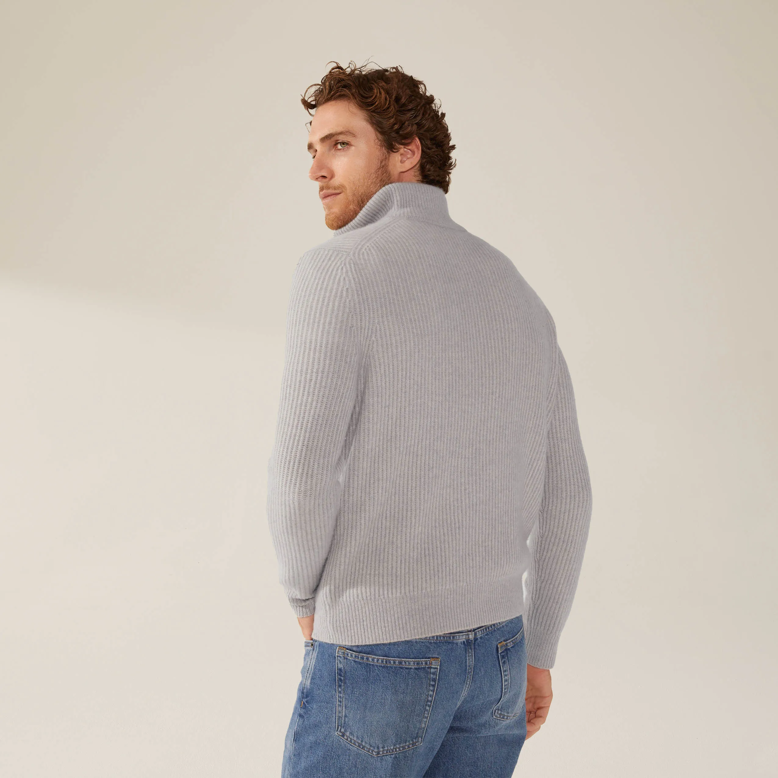 Shane Chunky Cashmere Quarter Zip Pullover