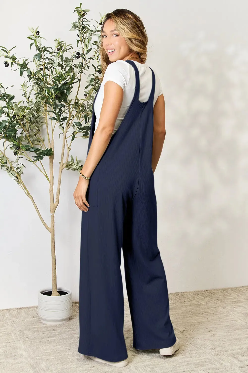 Size Inclusive Wide Strap Overall with Pockets