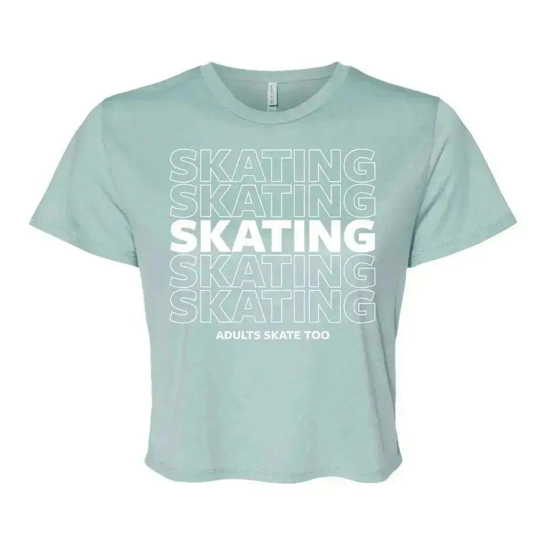 SKATING Flowy Crop Tee