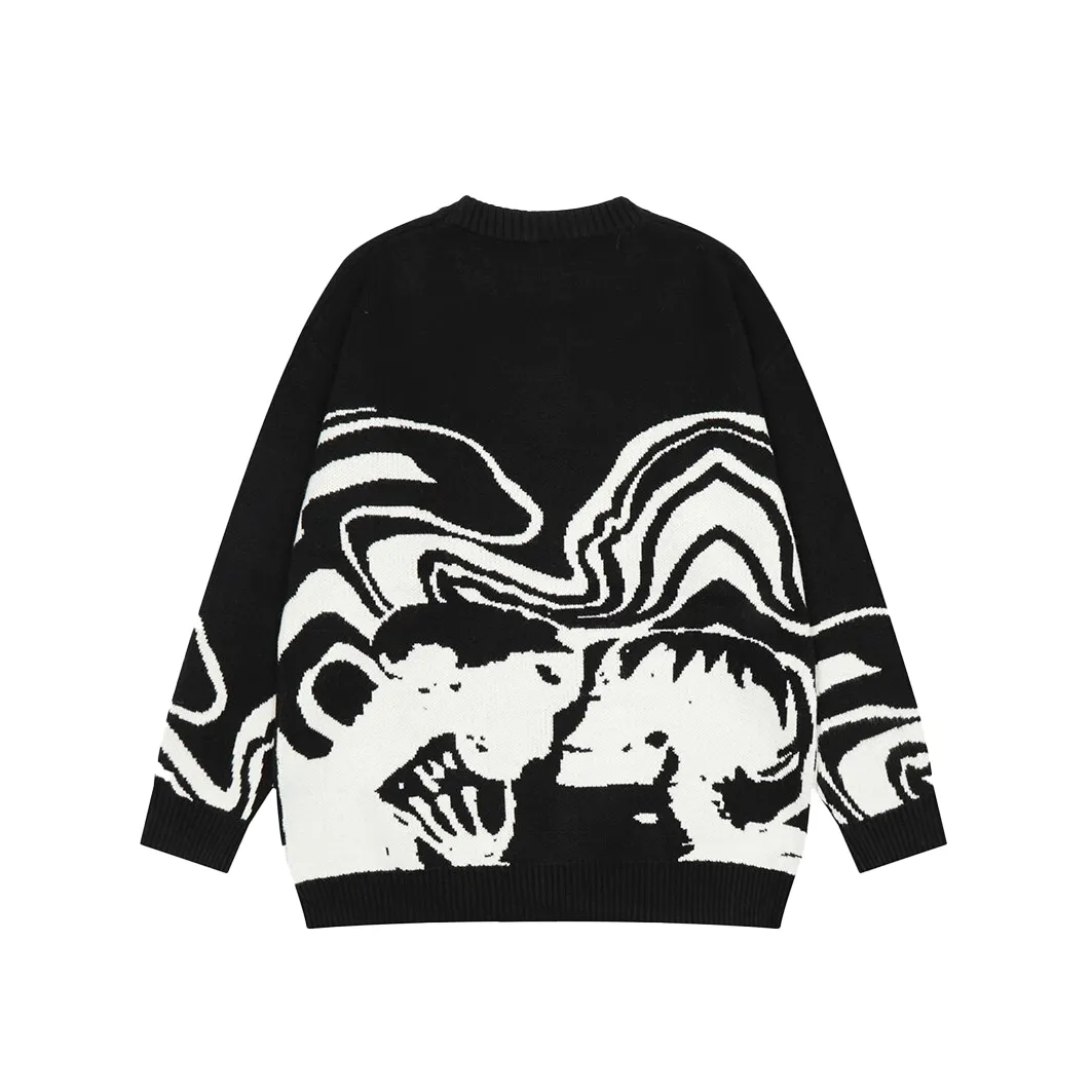 Skeleton Kiss Graphic Sweater