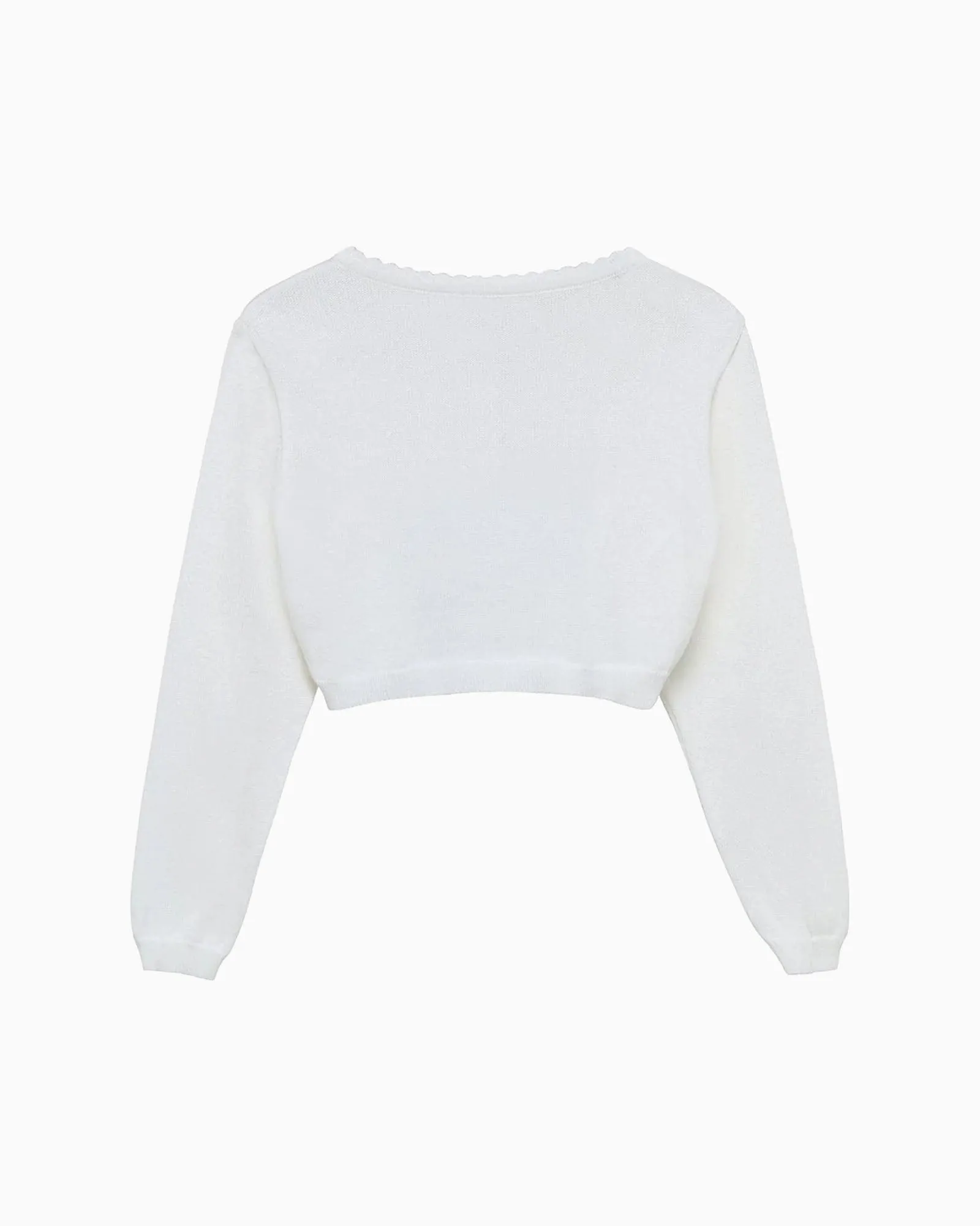 Sophie Cropped Cardigan in White