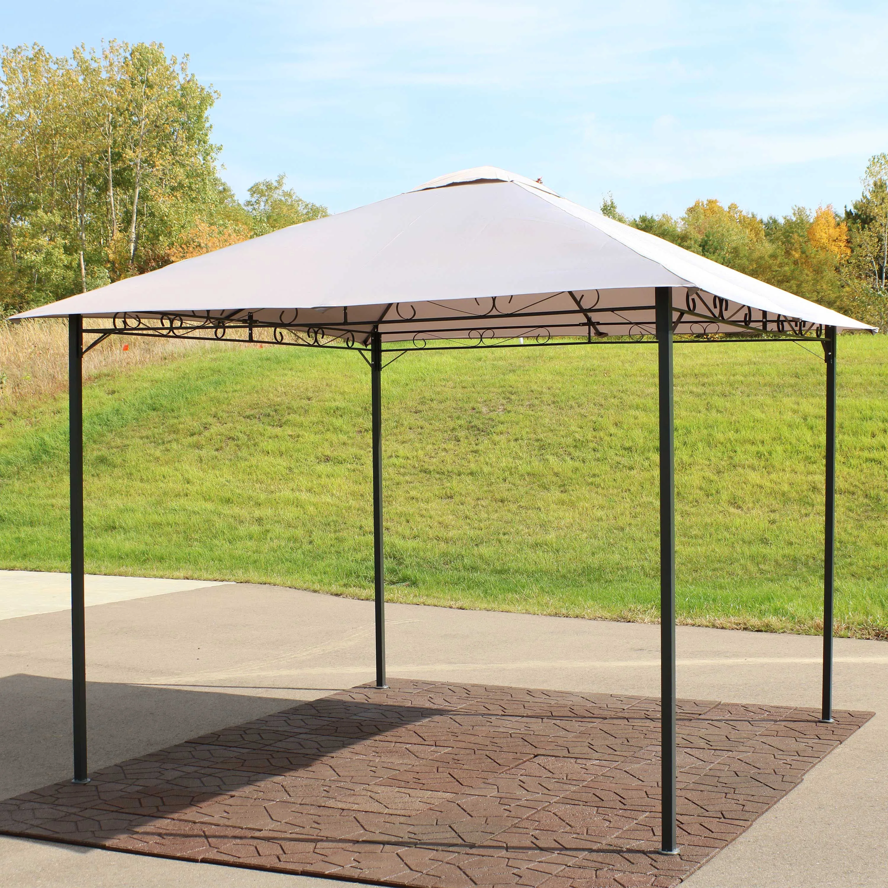 Sunnydaze 10' x 10' Steel Gazebo with Weather-Resistant Fabric Top