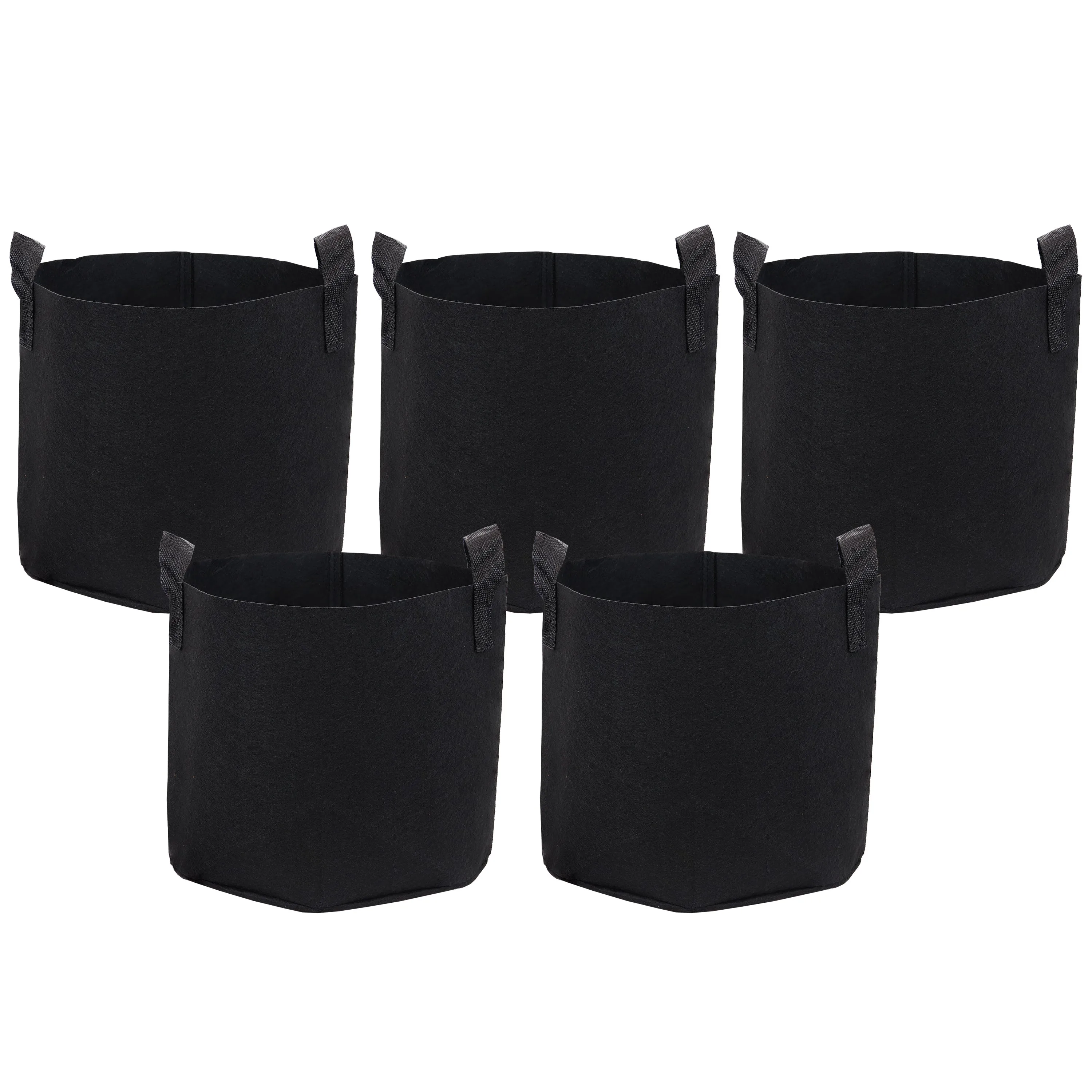 Sunnydaze Black Garden Grow Bags for Vegetables with Carrying Handles