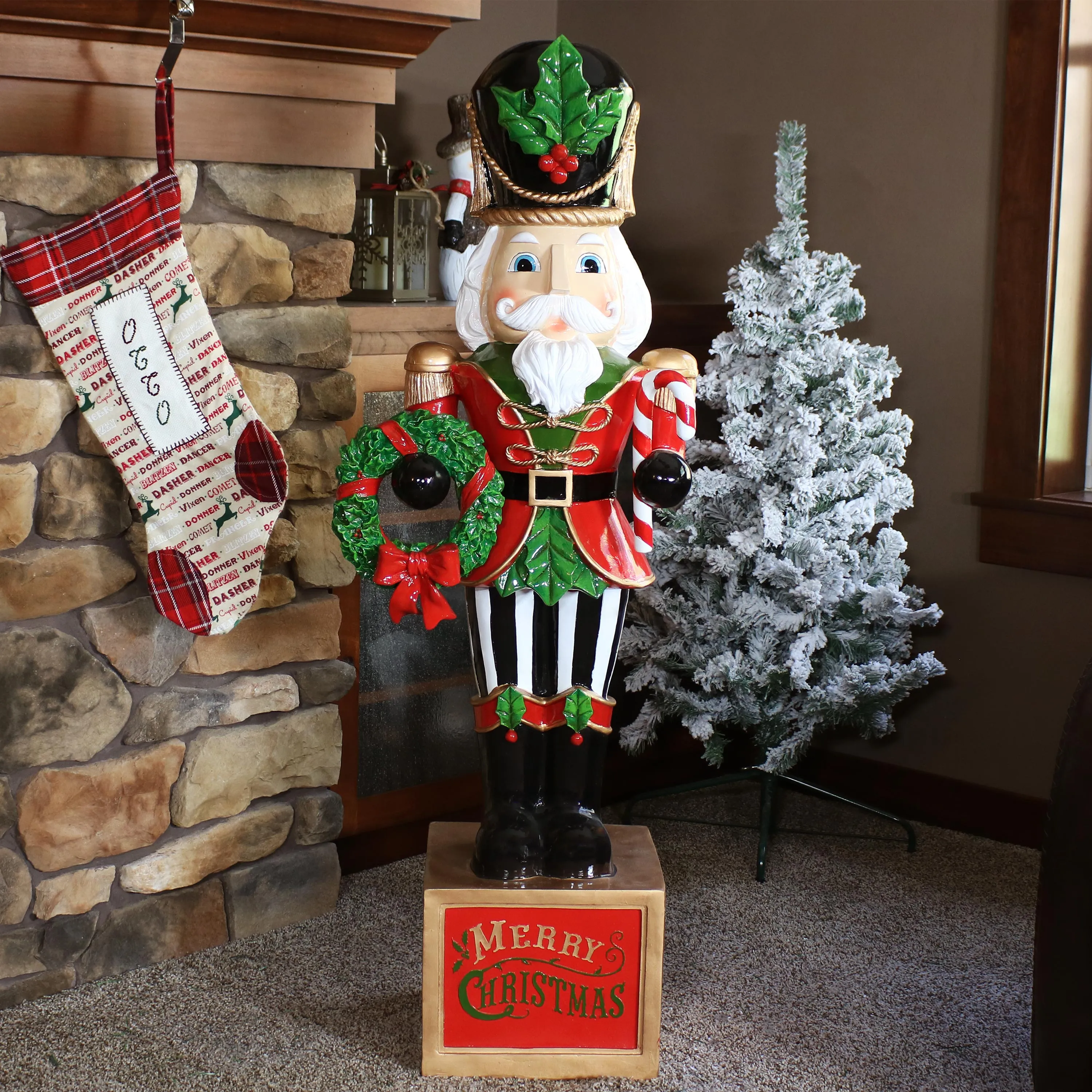 Sunnydaze Karl the Christmas Nutcracker Statue - 48"