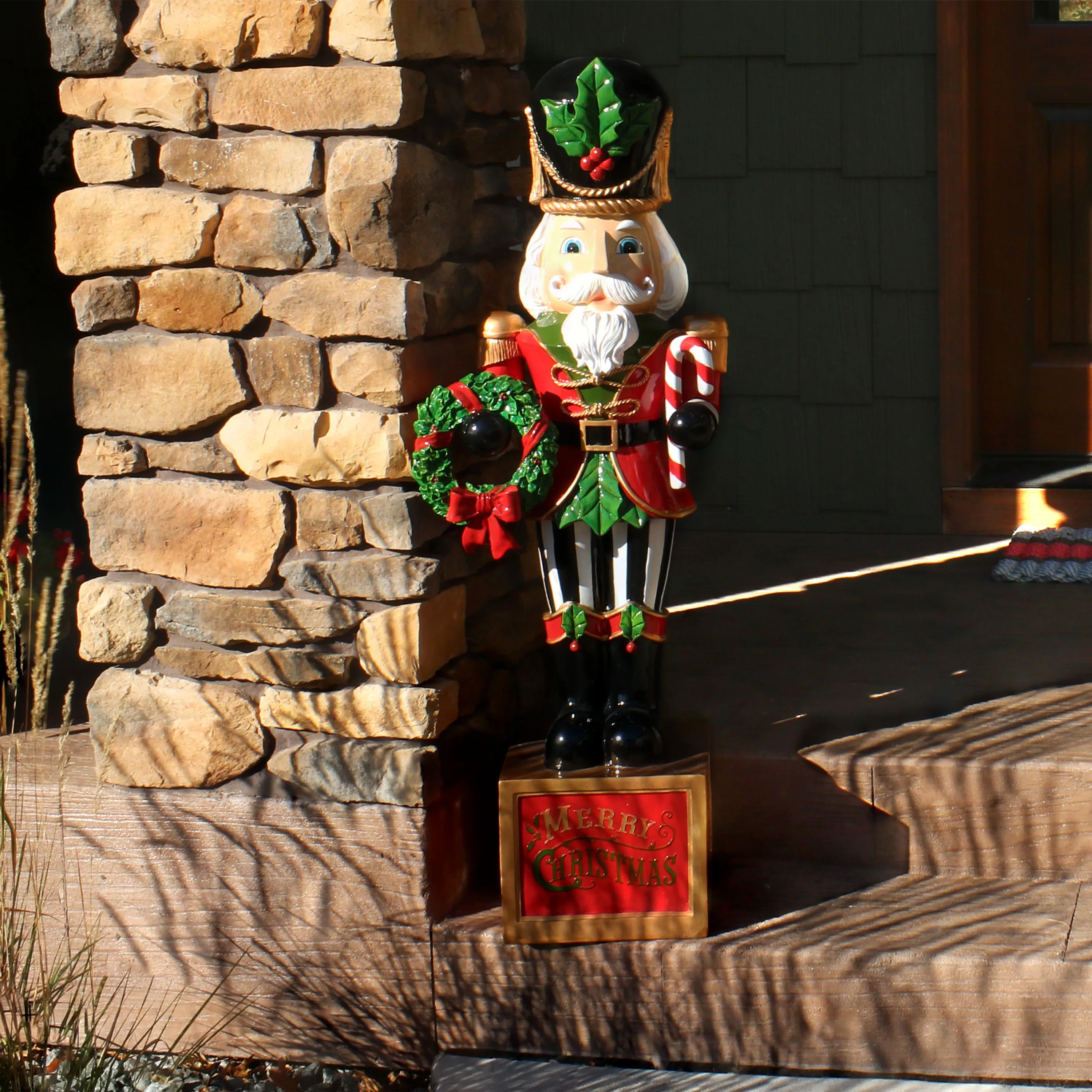 Sunnydaze Karl the Christmas Nutcracker Statue - 48"