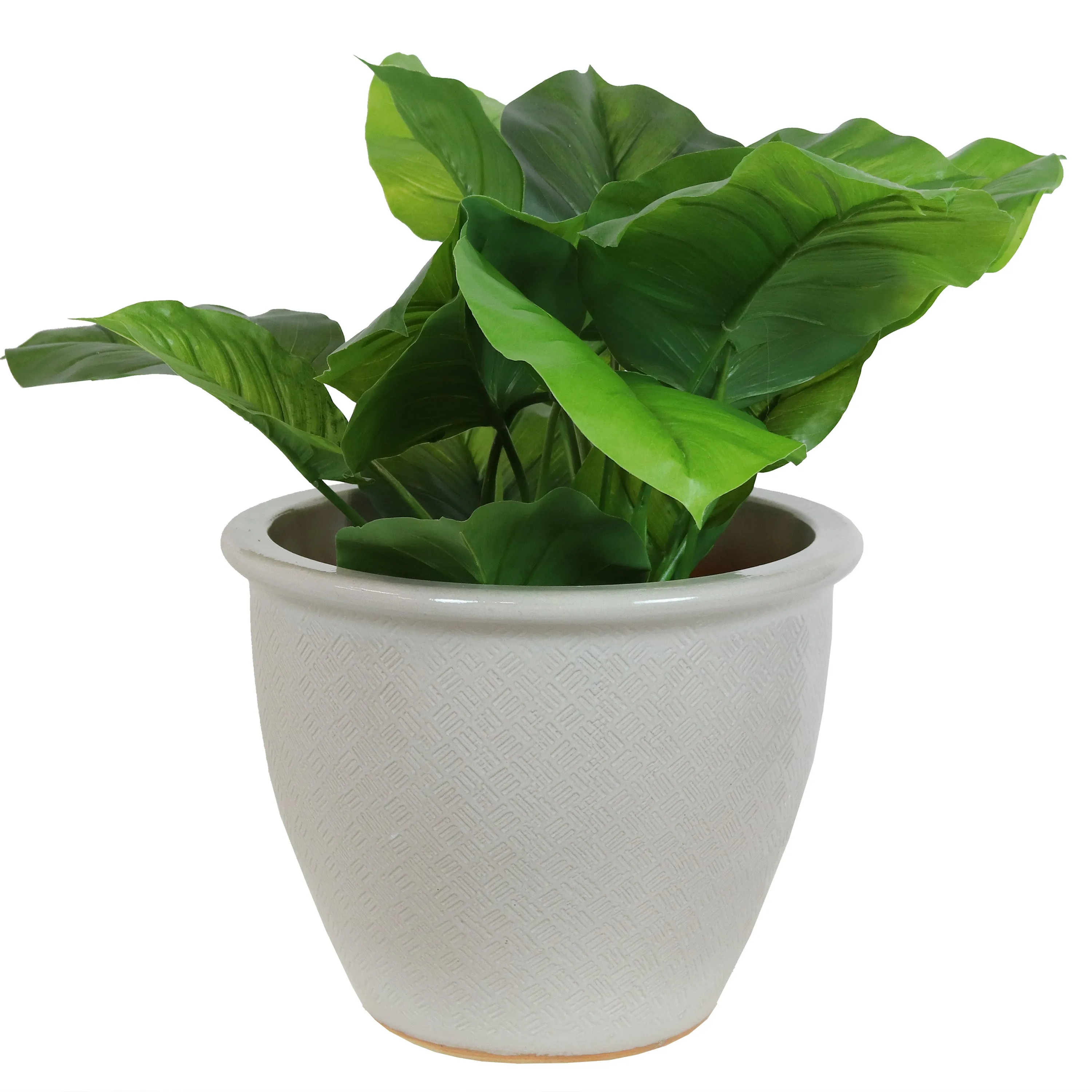 Sunnydaze Ocean Villa Outdoor Ceramic Planter - 15"