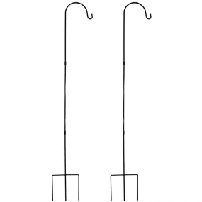 Sunnydaze Single Shepherd Hooks - Set of 2 - 82"