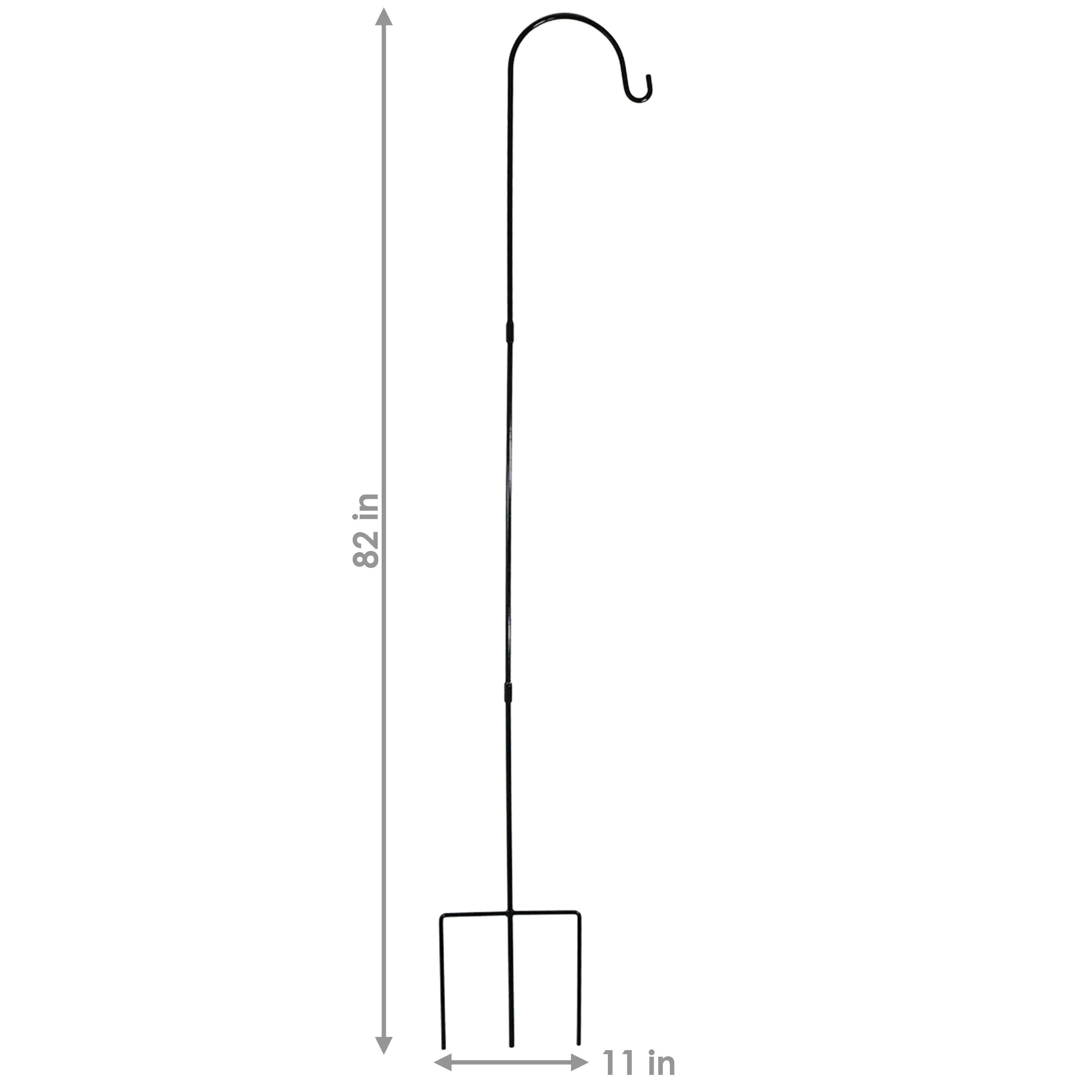 Sunnydaze Single Shepherd Hooks - Set of 2 - 82"