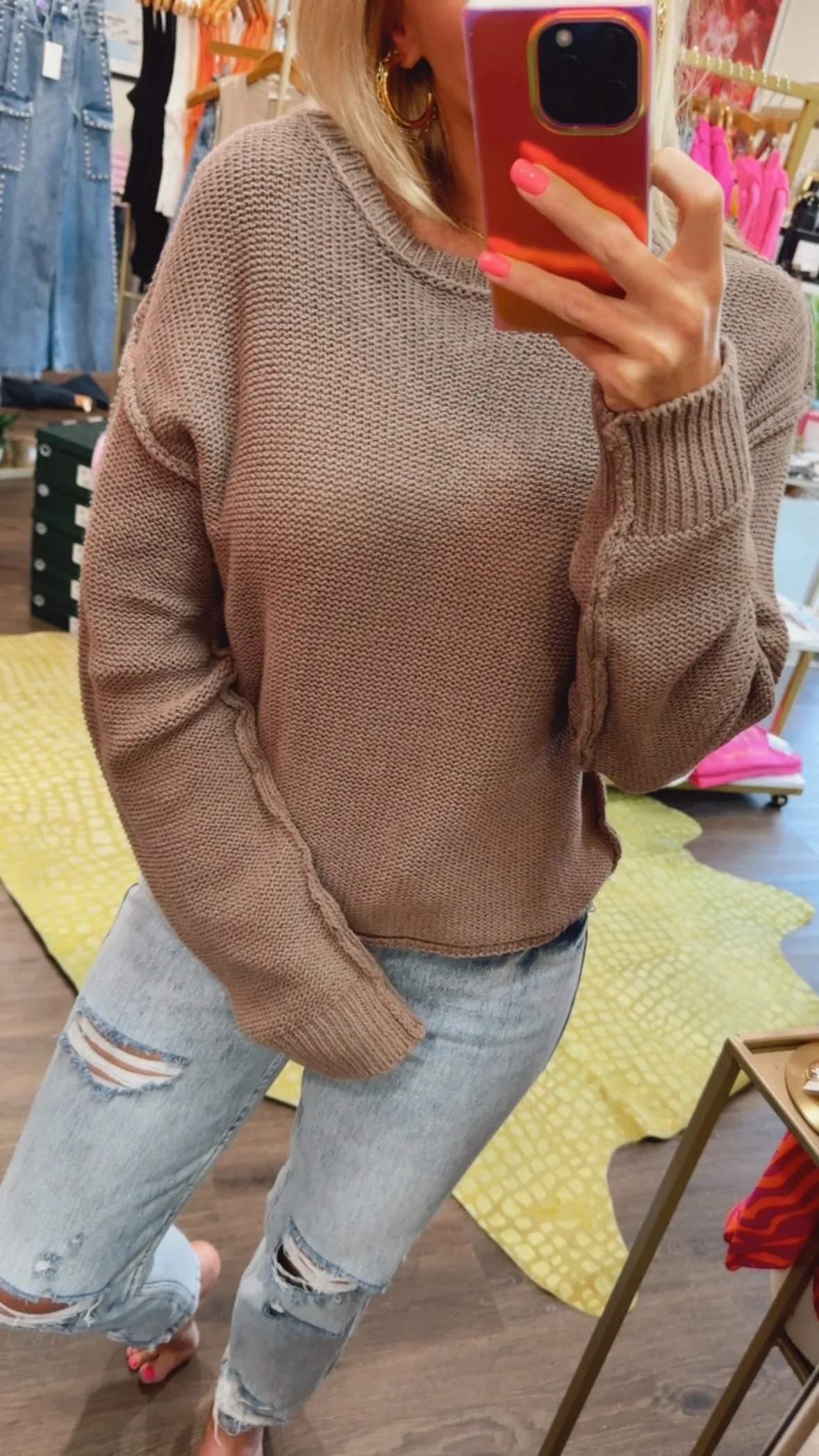 The Hailee Sweater in Toffee