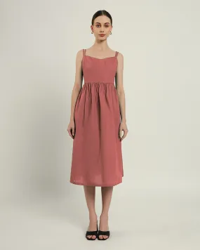 The Haiti Ivory Pink Cotton Dress