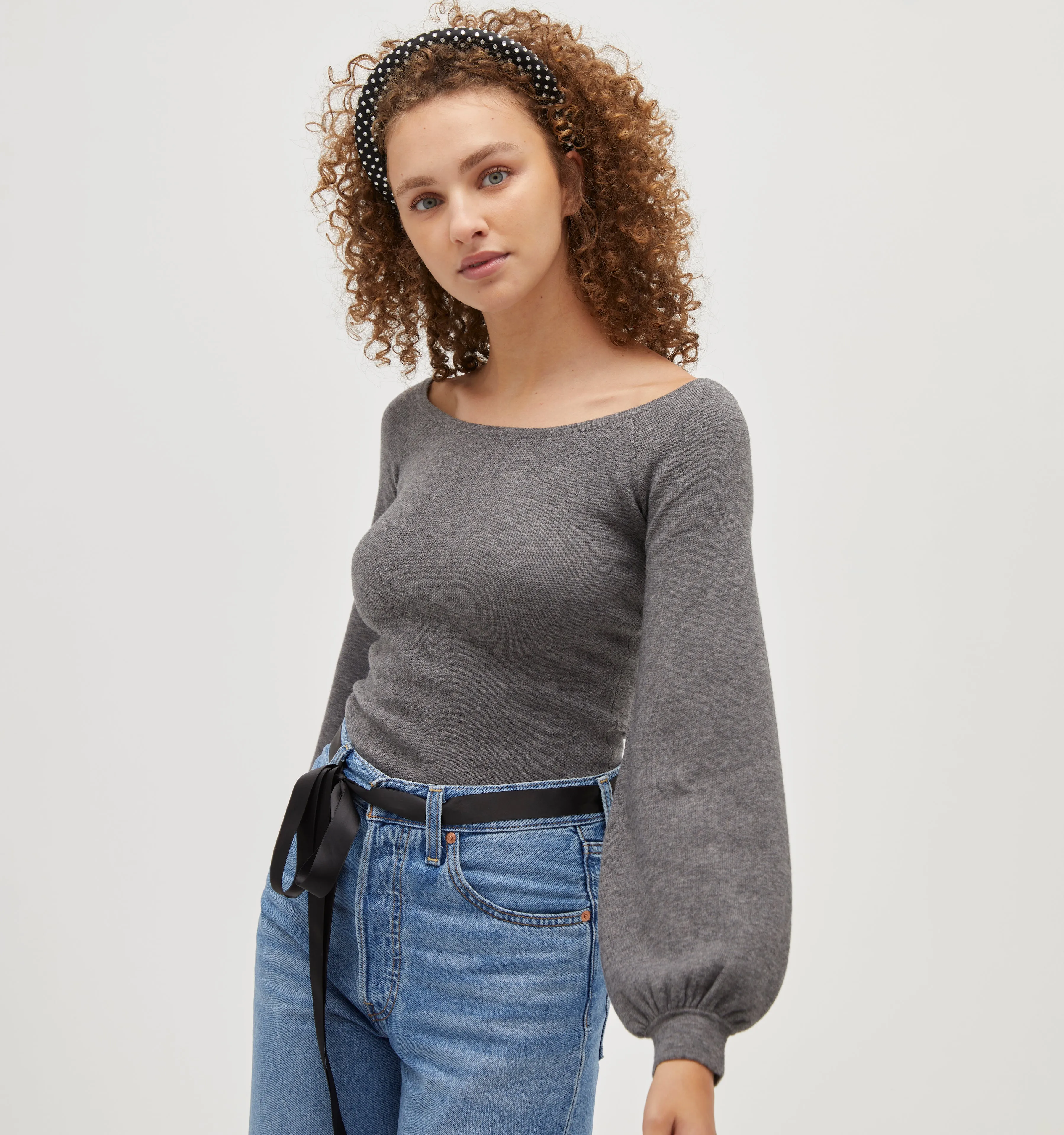 The Maude Sweater - Heather Grey