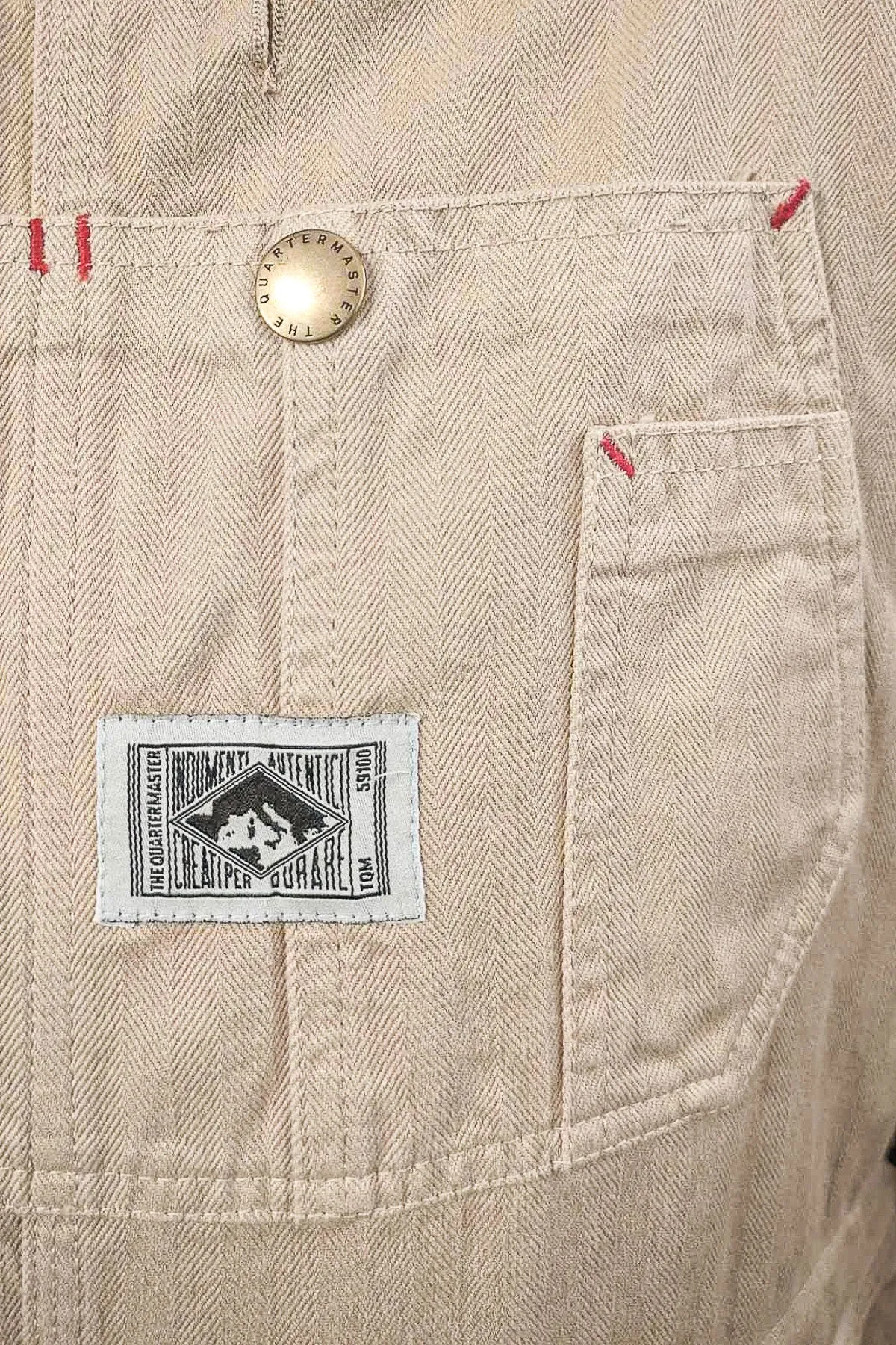 The Quartermaster - Italian Work Bib Overall HBT in Khaki