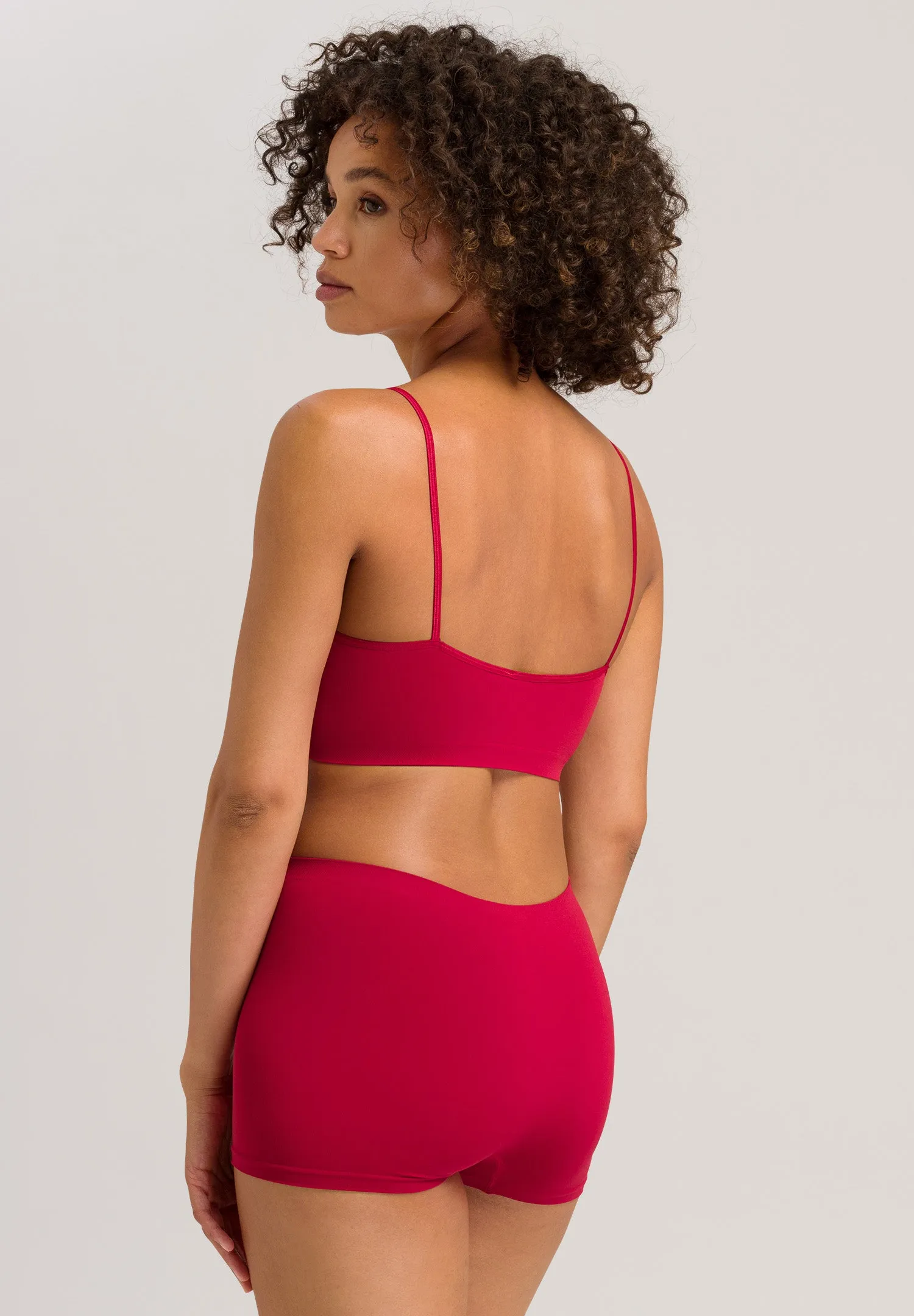 Touch Feeling Spaghetti Crop Top | Garnet Red 71824-2401