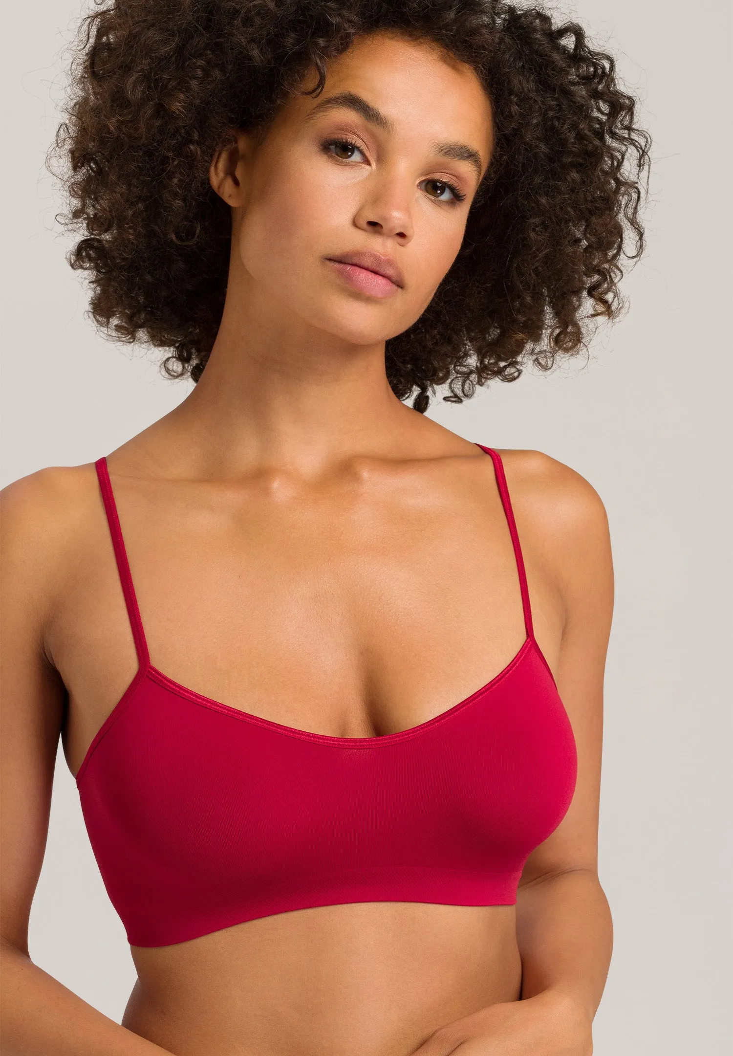 Touch Feeling Spaghetti Crop Top | Garnet Red 71824-2401