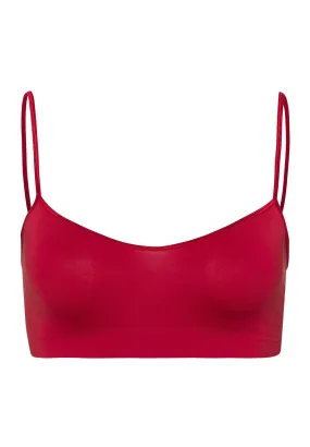 Touch Feeling Spaghetti Crop Top | Garnet Red 71824-2401