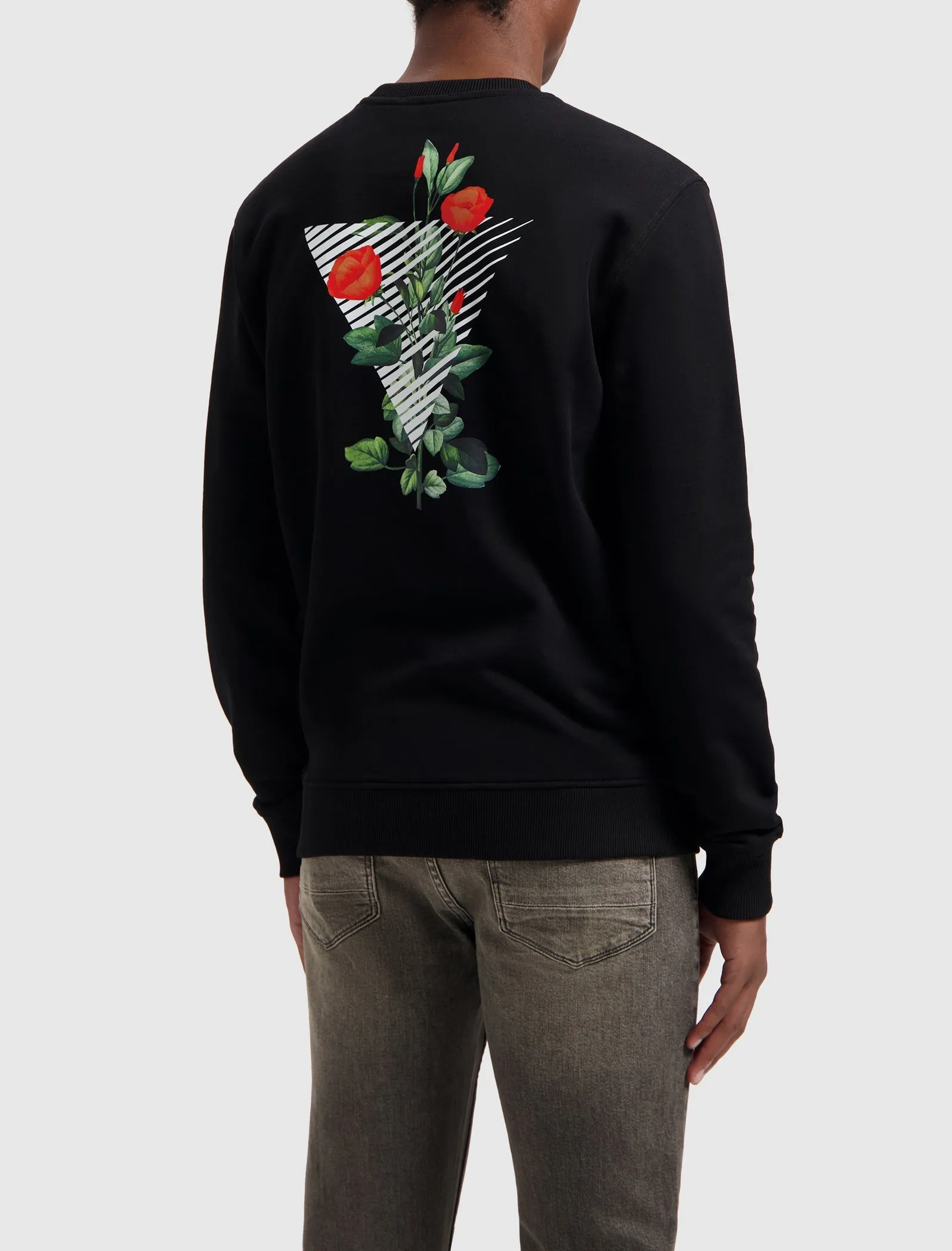 Triangle Rose Branch Sweater | Black