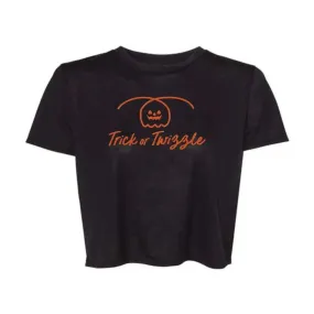 Trick or Twizzle Flowy Crop Tee