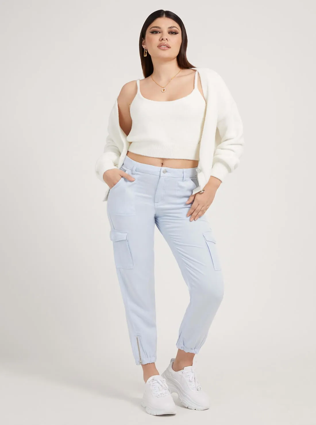 White Maddie Knit Cardigan