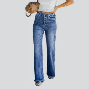 Wide leg light wash jeans