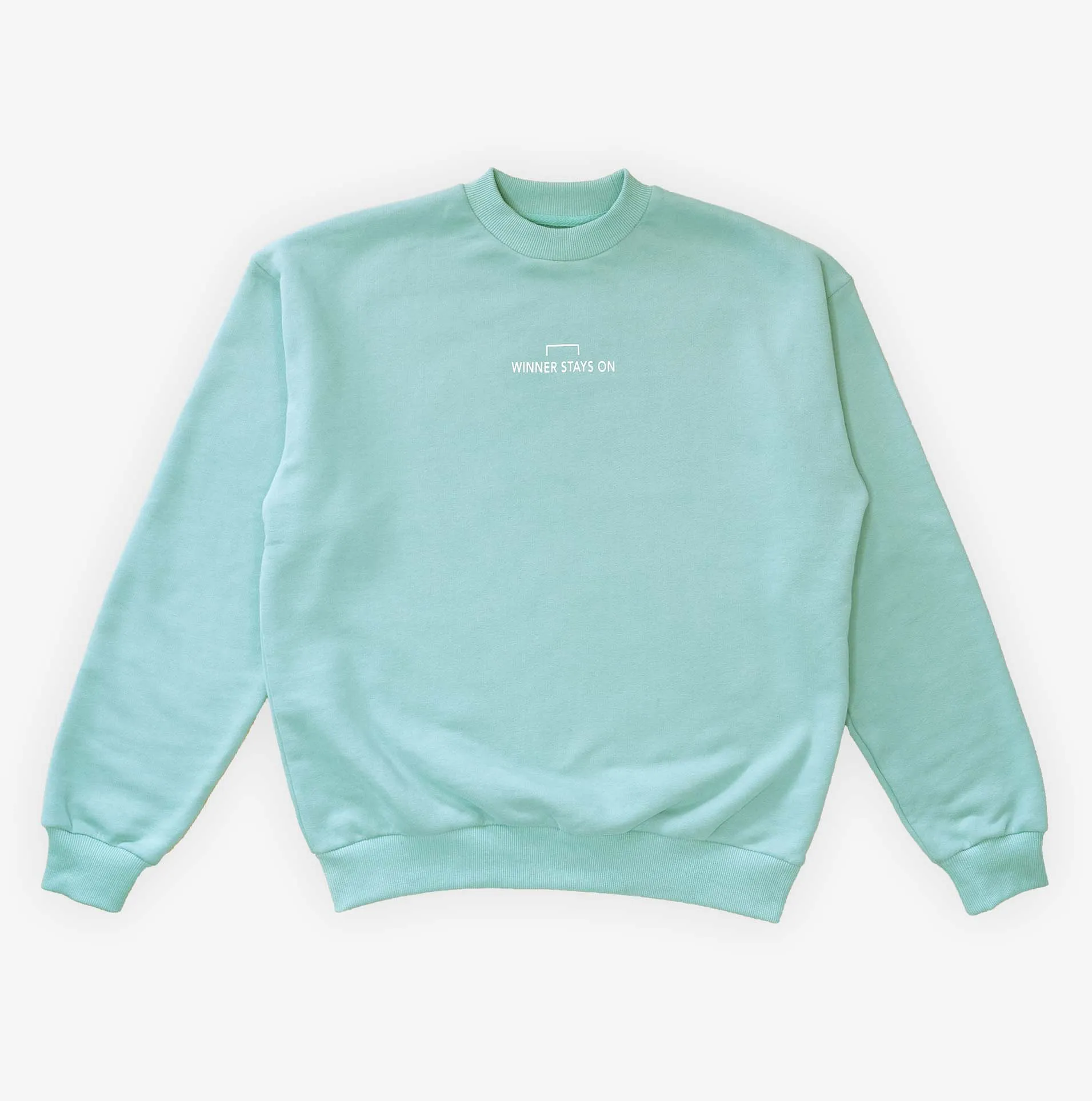 WINNER STAYS ON SWEATER (TURQUOISE)