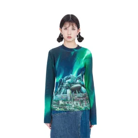 Women Surreal Collection: Overall print sweater - Pattern