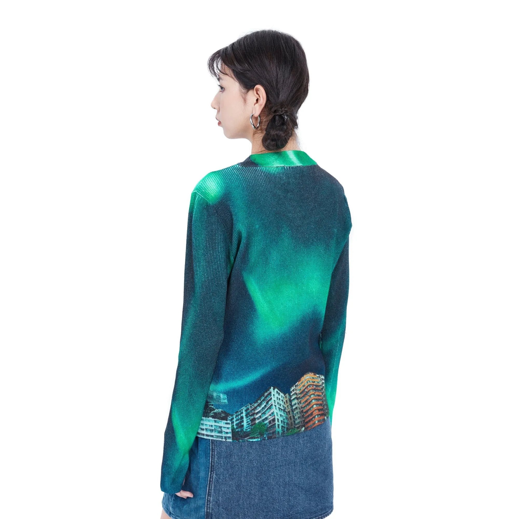 Women Surreal Collection: Overall print sweater - Pattern