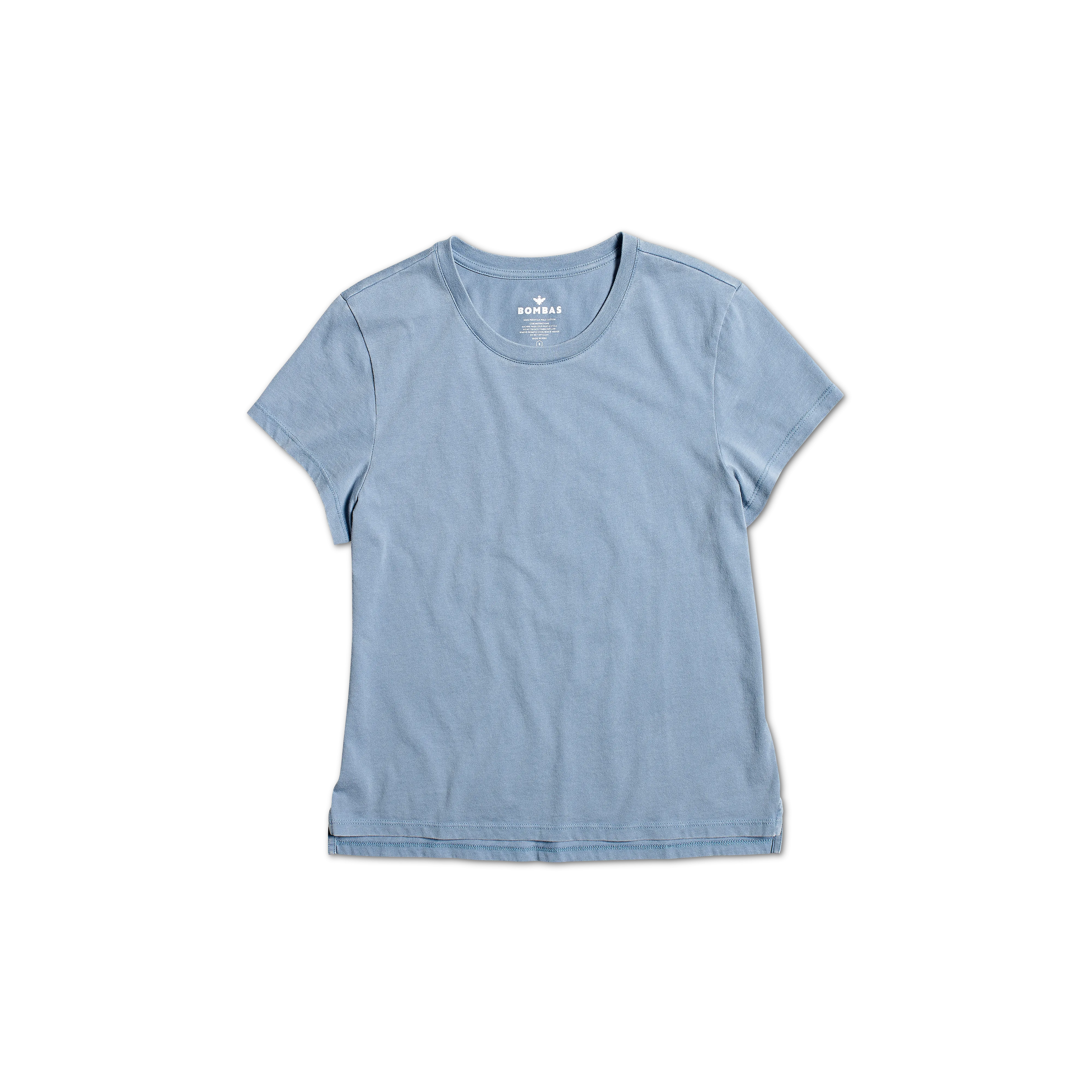 Women's Pima Cotton Slight Crop Crew Neck T-Shirt