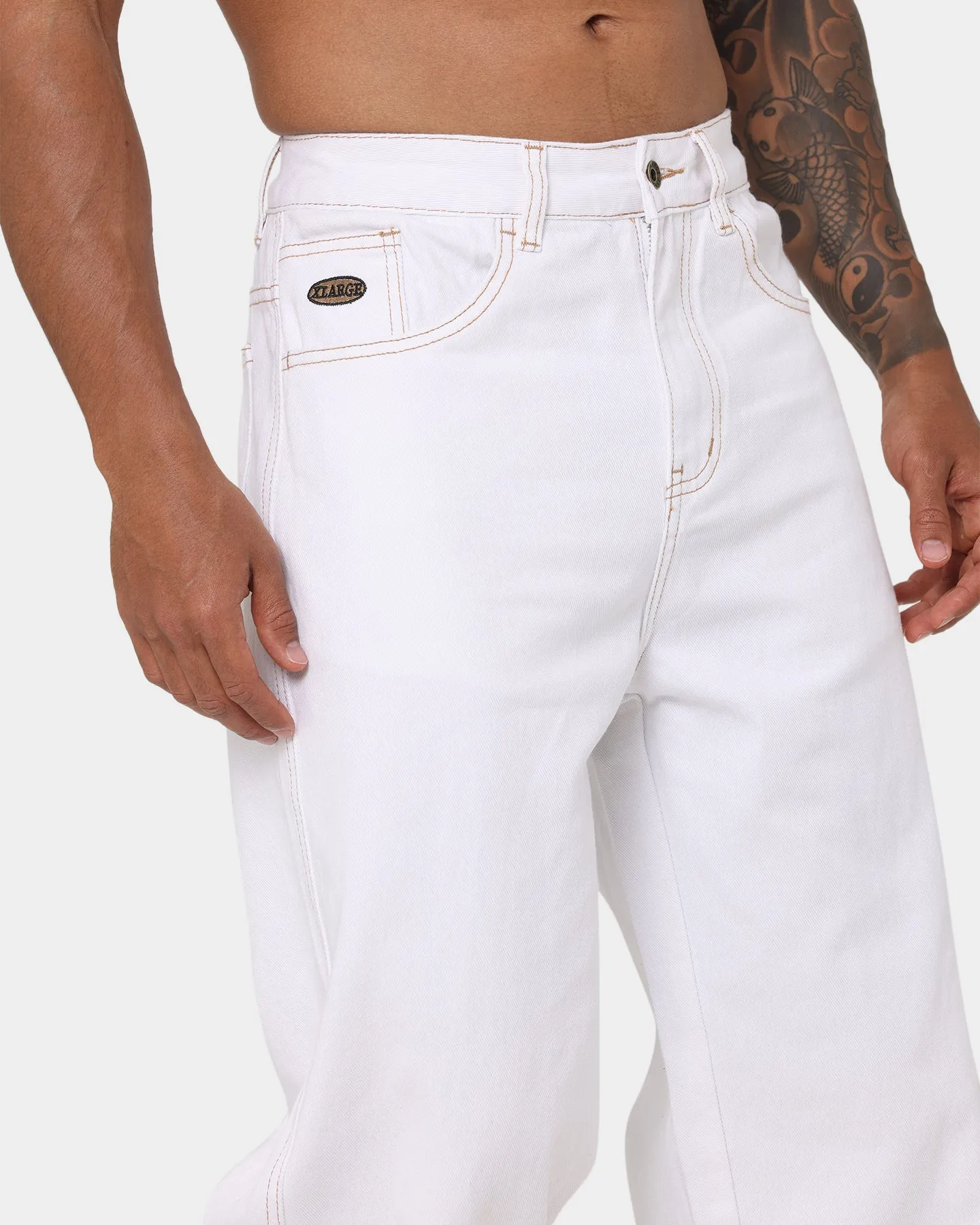 X-Large Bull Denim 91 Pants White