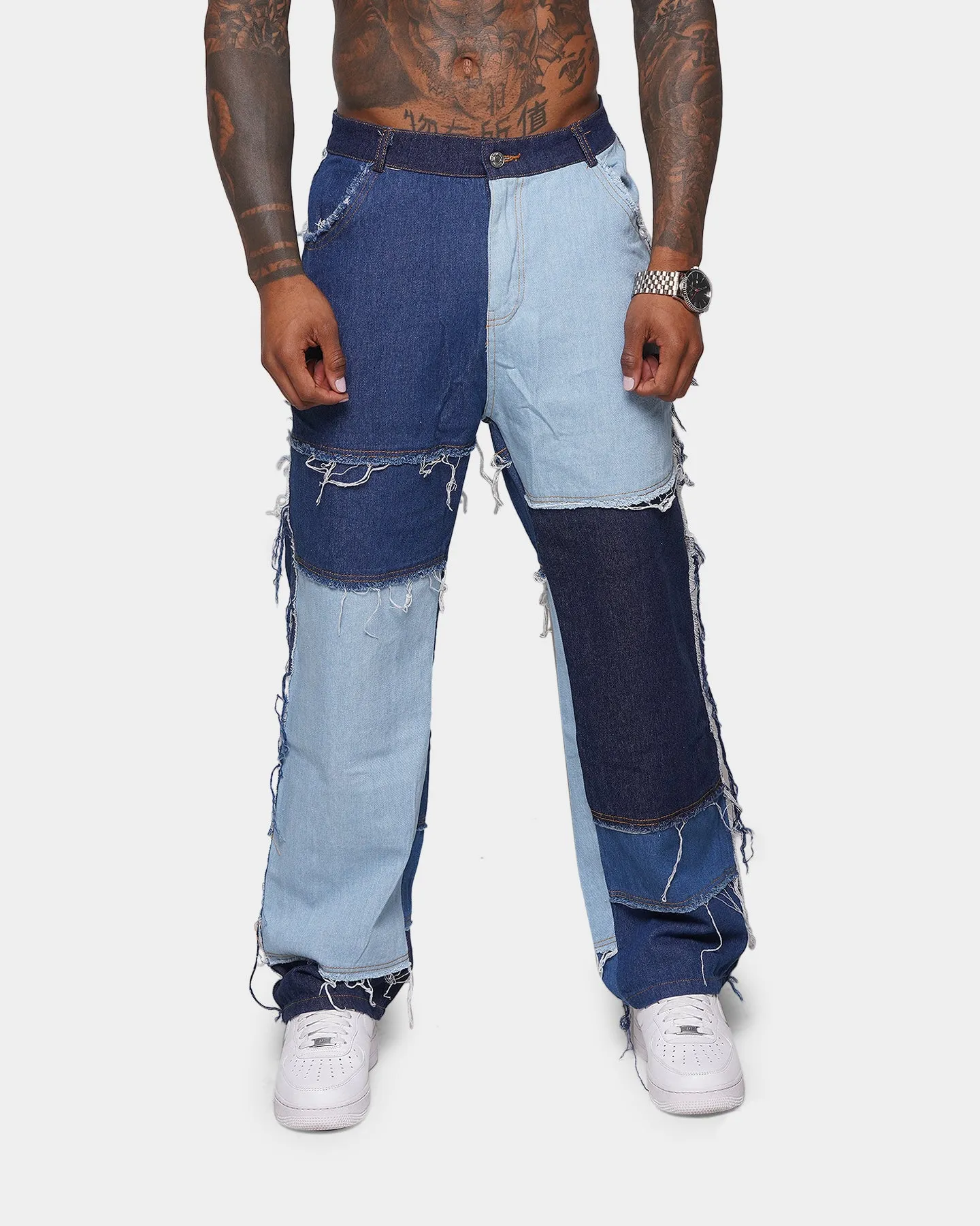 XXIII Zabe Multi Tone Denim Jeans Blue